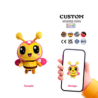 Juguete de Peluche de Abeja de Miel Personalizado de Alta Calidad de Fábrica, Venta al por Mayor OEM, Regalos Suaves para Bebés