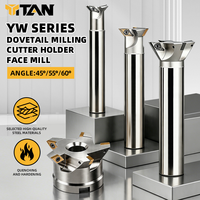 CNC YW55 °   Tête de fraise à queue d'aronde à rainure en V, compatible avec les plaquettes en carbure XCET3004