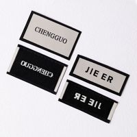 T-shirt personnalisé Marque privée Logo Tag Rectangle Textile Cou Luxe Imprimé Haute Densité Vêtement Etiquettes Tissées pour Vêtements