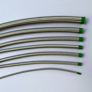 연료 시스템용 SAE100 R14 스테인리스 스틸 브레이디드 PTFE 주름 호스 ISO 9001 인증 -54~+204 고무 유연 절단 - Product Image 3