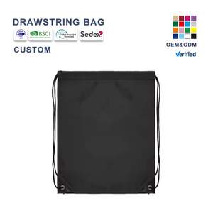 Muestra Gratuita de Mochila Deportiva con Cordón y Logotipo Personalizado, Bolsa de Poliéster con Cordón para Guardar Zapatos, Ideal para Senderismo, Camping y Natación - Product Image 2