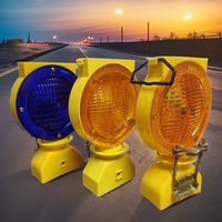 2026 CE Lampe de signalisation routière à haute luminosité, Lampe solaire de signalisation pour cône de signalisation, Lampe clignotante, Balise d'avertissement LED ambre