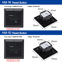 HM série AC 110V 220V 50Hz minuterie industrielle compteur compteur mécanique 6 chiffres 8 chiffres affichage LED compteur horaire industriel
