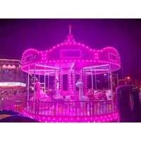 Jeu de carnaval de luxe Autres installations de parc d'attractions Fairground Merry Go Round Soft Play Carrousels musicaux Cheval à vendre