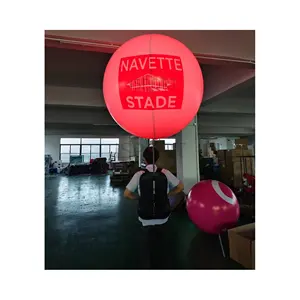 Inflatable Outdoor Nightlight Mobile Led Lighted Walking Inflatable Backpack Sphere For Advertising