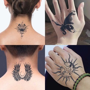 Più venduto 2 settimane Semi permanente del tatuaggio adesivi a trasferimento d'acqua disegni simpatici a base di piante a base di erbe tatuaggio temporaneo per il corpo della gamba - Product Image 2