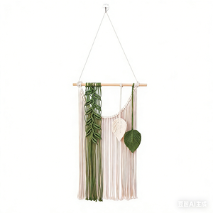 <span class=keywords><strong>Tapiz</strong></span> de Hojas Tejido a Mano, Decoración de Pared de Estilo Bohemio Transfronterizo, <span class=keywords><strong>Tapiz</strong></span> de Hojas Nórdico para Colgar en la Pared - Product Image 4