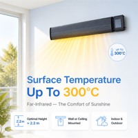 Chauffage industriel infrarouge intelligent électrique 3200W avec Wi-Fi, à suspendre au plafond ou au mur, certifié, pour jardin