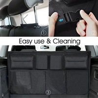 Sac de rangement pliable multifonctionnel multi-poches pour voiture Organisateur de coffre en feutre bon marché Sac de rangement pour siège de voiture