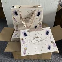 Sacs en papier kraft personnalisés avec votre propre logo, recyclables, pour bijoux, montres, cadeaux, avec boîte en papier, faible MOQ