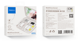 ชุดสายชาร์จมัลติฟังก์ชั่น ROCK PD ชาร์จเร็ว ทองแดงแท้ พร้อมกล่องเก็บของและกระจกสำหรับโทรศัพท์มือถือ - Product Image 6