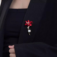 Bros Pin Desain Bunga Lily Gaya Cina Grosir untuk Pria & Wanita, Perhiasan & Aksesoris, Hadiah Pasangan untuk Pernikahan, Liburan, dan Pesta