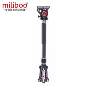Miliboo roi <span class=keywords><strong>monopode</strong></span> photographie caméra Slr caméra en Fiber de carbone Portable amortissement hydraulique grande rotule griffe stabilisateur - Product Image 4