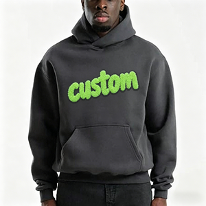 <span class=keywords><strong>Sudadera</strong></span> con Capucha Extra Grande Personalizada para Hombre, con Logotipo Personalizado, Silueta con Hombros Caídos, 100% Algodón, <span class=keywords><strong>Sudadera</strong></span> con Capucha Personalizable para Hombre - Product Image 2