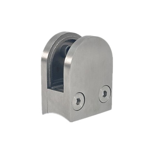 Kính không khung kẹp thép không gỉ Vòng Clip phẳng kính kẹp khung chủ cửa sổ lan can cầu thang phần cứng - Product Image 1