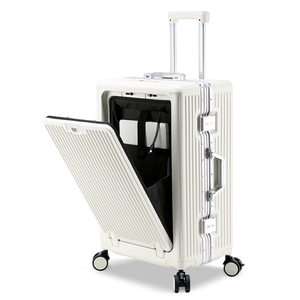 Leavesking Sang Trọng Thời Trang Kinh Doanh Chống Trộm Thông Minh Nhôm Cứng Shell Carry-On Spinner Xe Đẩy Va Li Với Khóa - Product Image 1