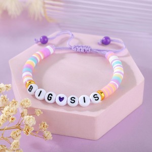 <span class=keywords><strong>Bracelet</strong></span> ajustable en alliage avec initiale et perles pour petites filles, idéal comme cadeau pour <span class=keywords><strong>grande</strong></span> sœur, avec carte de vœux mignonne pour enfants - Product Image 3