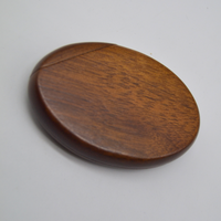 Miroir de poche en bois de rose haut de gamme, facile à transporter, forme elliptique, formes et bois personnalisables, cadeau pour femme
