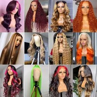 Rambut Manusia Vietnam Mentah Langsung dari Pabrik Grosir, Wig HD Lace Front 13x4 Tanpa Lem Model Water Wave, Wig Full Lace untuk Wanita