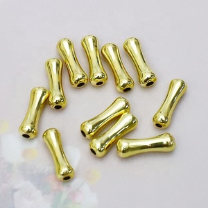Perles tubulaires en forme d'os de 9 mm en laiton plaqué or 18 carats de haute qualité, breloques, entretoises, pendentifs, fournitures et accessoires pour la fabrication de bijoux DIY - Product Image 2
