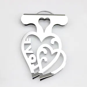 Guitar shape heart shape etched tech unique design stainless steel blank money clip high polishing