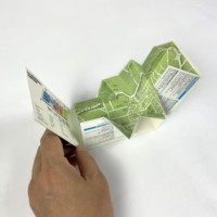 Folleto plegado de mapa personalizado con plegado único para ferias comerciales Impresión compleja Servicio de impresión de alta calidad Impresión digital