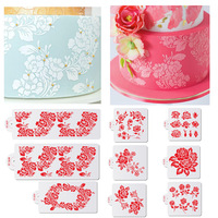 Pochoir en maille pour gâteau à motif dentelle, outil de fondant réglable et réutilisable, lavable à la main, écologique, non toxique