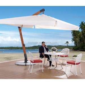 Modern büyük kare ofset konsol bahçe şemsiyesi otel ve bahçeler için zarif tabanı ile hafif katlanabilir tasarım - Product Image 4