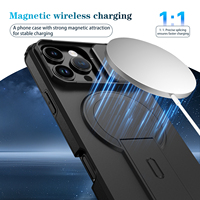 Accessoires de téléphone portable de luxe personnalisés en TPU+PC, design blindé, antichoc, magnétique, pour iPhone 16 Pro Max avec support à bande
