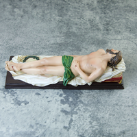 Vente en gros d'usine de statues religieuses catholiques en résine, figurines de tête méditante, articles de statues, cadeaux chrétiens, Jésus mort
