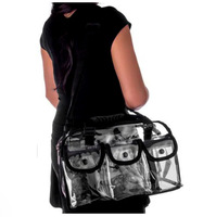 Trousse de Toilette Portable en PVC Transparent 3D avec Fermeture Éclair, Pliable, pour Cosmétiques et Crayons, Résistante à l'Eau