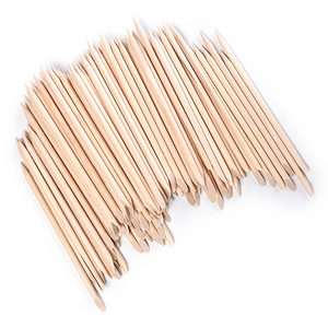 KADS 5/100 pièces Bâtonnets à double extrémité en bois pour le nail art, repousse-cuticules et éliminateur de peaux mortes, outil de manucure pour salon et DIY - Product Image 1