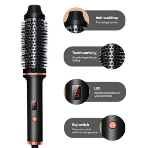 Peigne à air chaud noir personnalisé bigoudi rotatif pour <span class=keywords><strong>cheveux</strong></span> <span class=keywords><strong>courts</strong></span> ensemble de peignes à air rotatif à <span class=keywords><strong>brosse</strong></span> chaude - Product Image 5