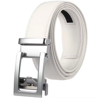 Ceinture en cuir véritable pour homme LY33-21601-1 avec boucle automatique, logo personnalisé en usine, ceinture pour homme avec boucle automatique