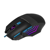 Ratón para Juegos con Cable USB, Retroiluminación RGB, 7 Botones, 3600 DPI, Sensor Óptico, para PC, Portátil, Oficina y Deportes Electrónicos