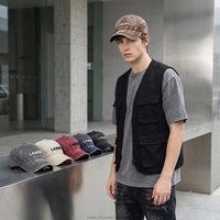 Casquette de baseball en coton délavé avec logo OEM/ODM personnalisé, motif flamme brodé, fabrication usine, streetwear, extérieur, faible MOQ, livraison rapide
