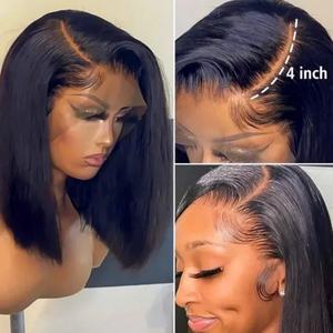 Perruques sans colle en cheveux humains 13x4 HD Lace Frontal, perruque en cheveux bruts avec cuticules alignées, perruques HD Lace Front en cheveux humains pour femmes noires - Product Image 3