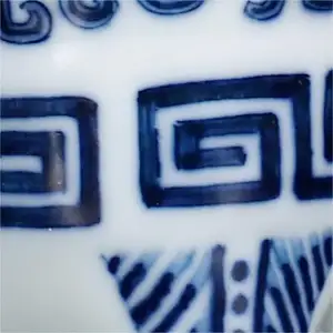 Stile cinese antico Zhongjiayao in ceramica bicchierino di vetro Jingdezhen Chai forno blu e bianco porcellana dipinta a mano tazza di liquore