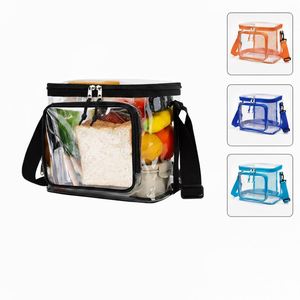 Sac de rangement étanche en TPU transparent avec fermeture éclair, sac de toilette et de pique-nique, grande capacité, portable, personnalisable en usine - Product Image 1