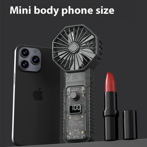 Max Blowing <span class=keywords><strong>Force</strong></span> 1500g Soplador de hojas de aire inalámbrico Ventilador turbo de mano Ventilador recargable portátil Pantalla LED con batería - Product Image 5