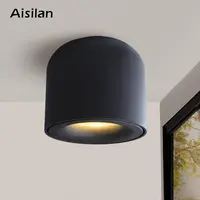 Aisilan מקורה נורדי צילינדר ניתן לעמעום ספוט אור עבור מסדרון סלון COB משטח הר LED Downlight