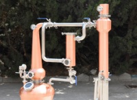 Penyuling Wiski Barley Listrik Dibosh 20 Liter Tembaga Merah & Baja Tahan Karat 304, Pengoperasian Mudah 220V, Tahan Lama, Garansi 1 Tahun