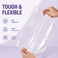 Sacs thermorétractables POF souples et brillants sur mesure, transparents, à extrémité ouverte, coupés en ligne droite, écologiques, de qualité médicale pour l'alimentation