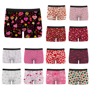 Calzoncillos bóxer de punto de poliéster con estampado 3D de corazón de <span class=keywords><strong>San</strong></span> Valentín personalizados de fábrica china, logotipo personalizado, MOQ bajo, tallas S-5XL - Product Image 1