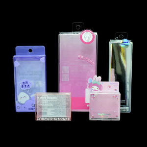 Boîte cadeau pliante transparente personnalisée en plastique PET pour cosmétiques - Product Image 1
