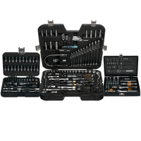 Kit d'outils professionnel universel en acier au chrome-vanadium pour mécanicien automobile, 18, 46, 120 pièces, avec clés hexagonales et embouts de douille, pour atelier de réparation
