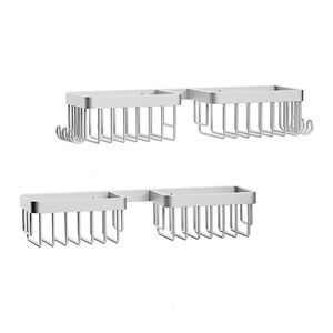 Over Head Shower Caddy Hanging <b>Bathroom</b> Wall Mount Minimalist <b>Bathroom</b> Shelf Shampoo Hanging Shower Soap Caddy Wall Storage Rack - Product Image 6