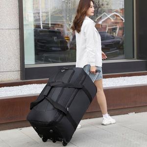 Wholesale 28 Inch Unisex Trolley Case Large Capacity Oxford Luggage Bag with <b>Spinner</b> Caster Men's Women Scalable Consignment Bag - Product Image 6