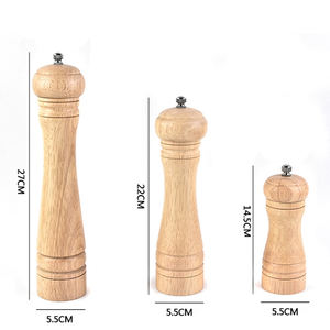 Broyeur pratique en chêne en acier inoxydable noyau en céramique manuel ensemble de base polyvalent moulin <span class=keywords><strong>bouteille</strong></span> d'assaisonnement - Product Image 1