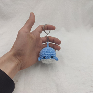 Small Amigurumi Plush Sea Creature Whale Key <b>Ring</b> Crochet Whale Doll Key Chains Kawaii Ocean Animals Toys Macrame Whale Keychain - Product Image 4